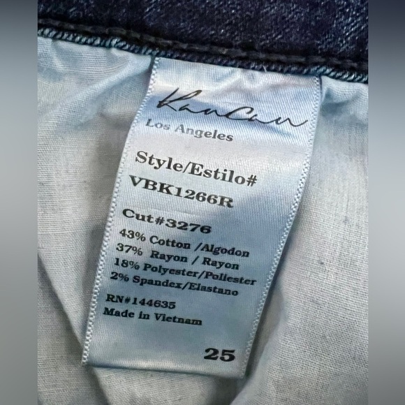 KanCan Dark Wash Distressed Skinny Jean - Size 25 - Picture 7 of 11